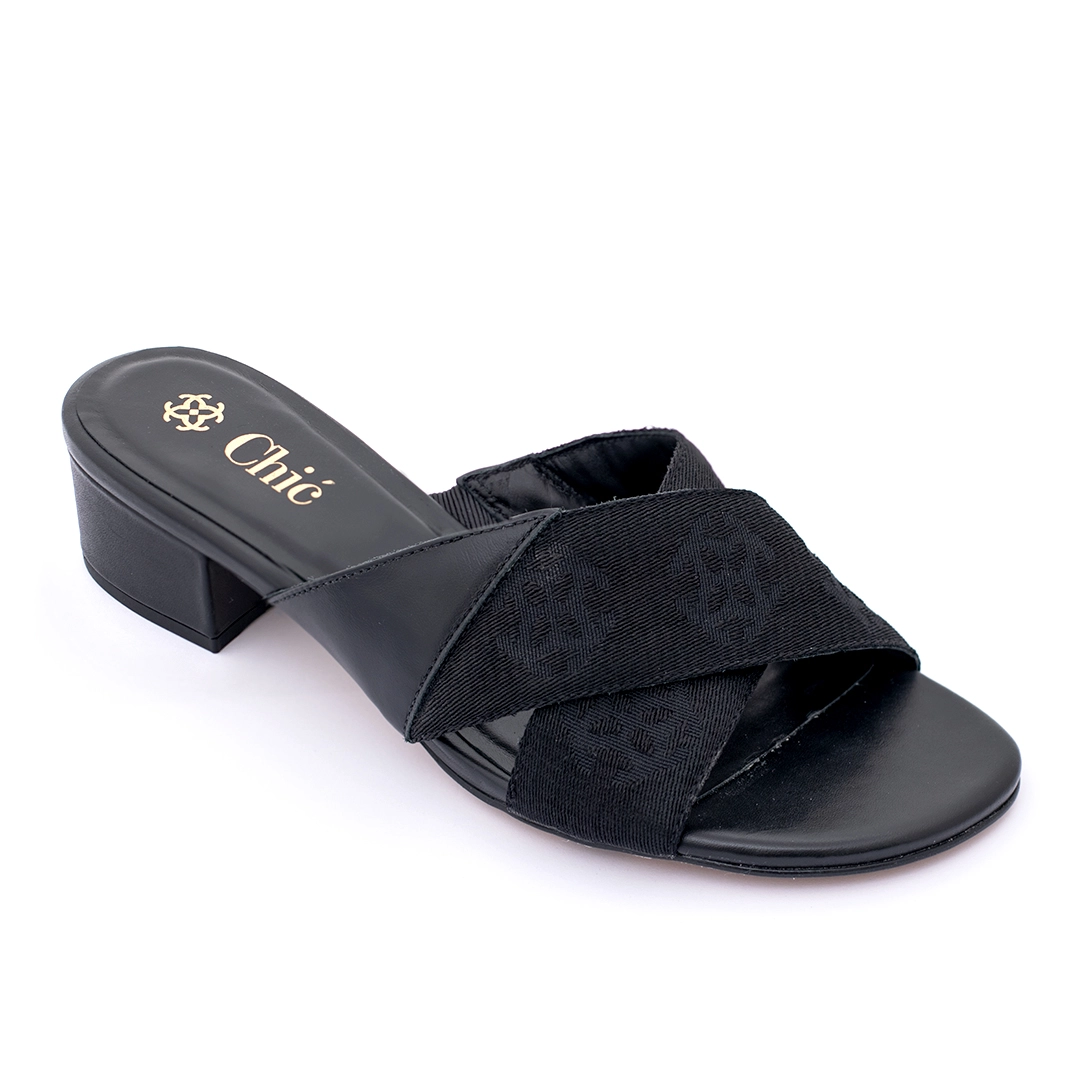 Nappa Leather Block Heel Sandals for Women